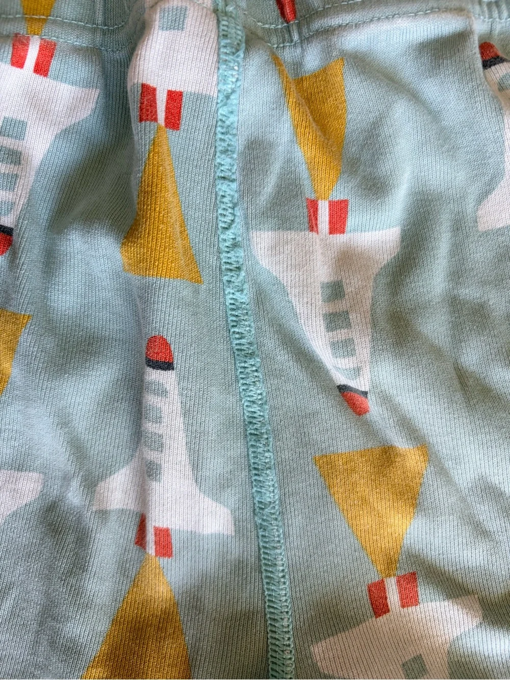 Hanna Andersson Space Rocket Short John Pajamas Blue Sz 5
